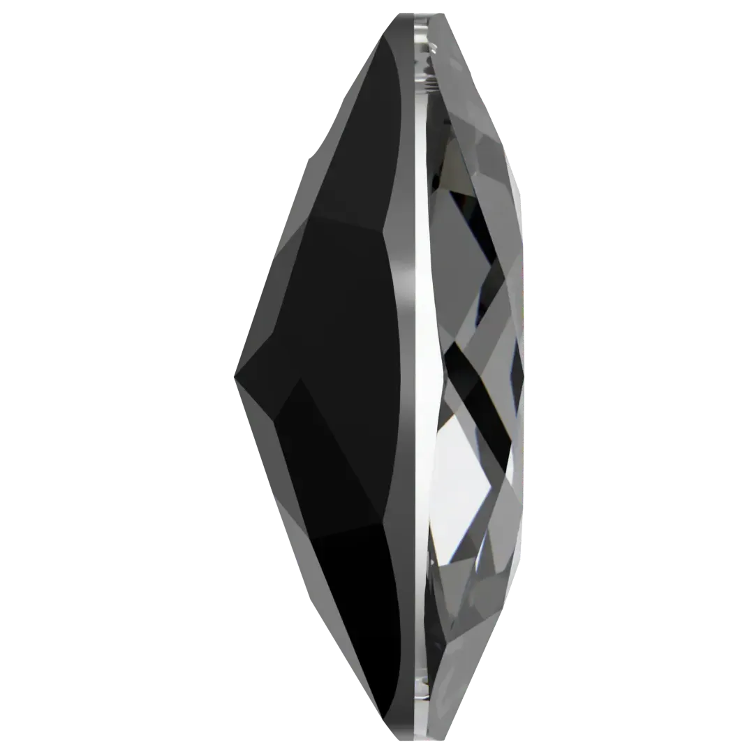 Swarovski Pendants Elliptic Cut (6438) Crystal Silver Night