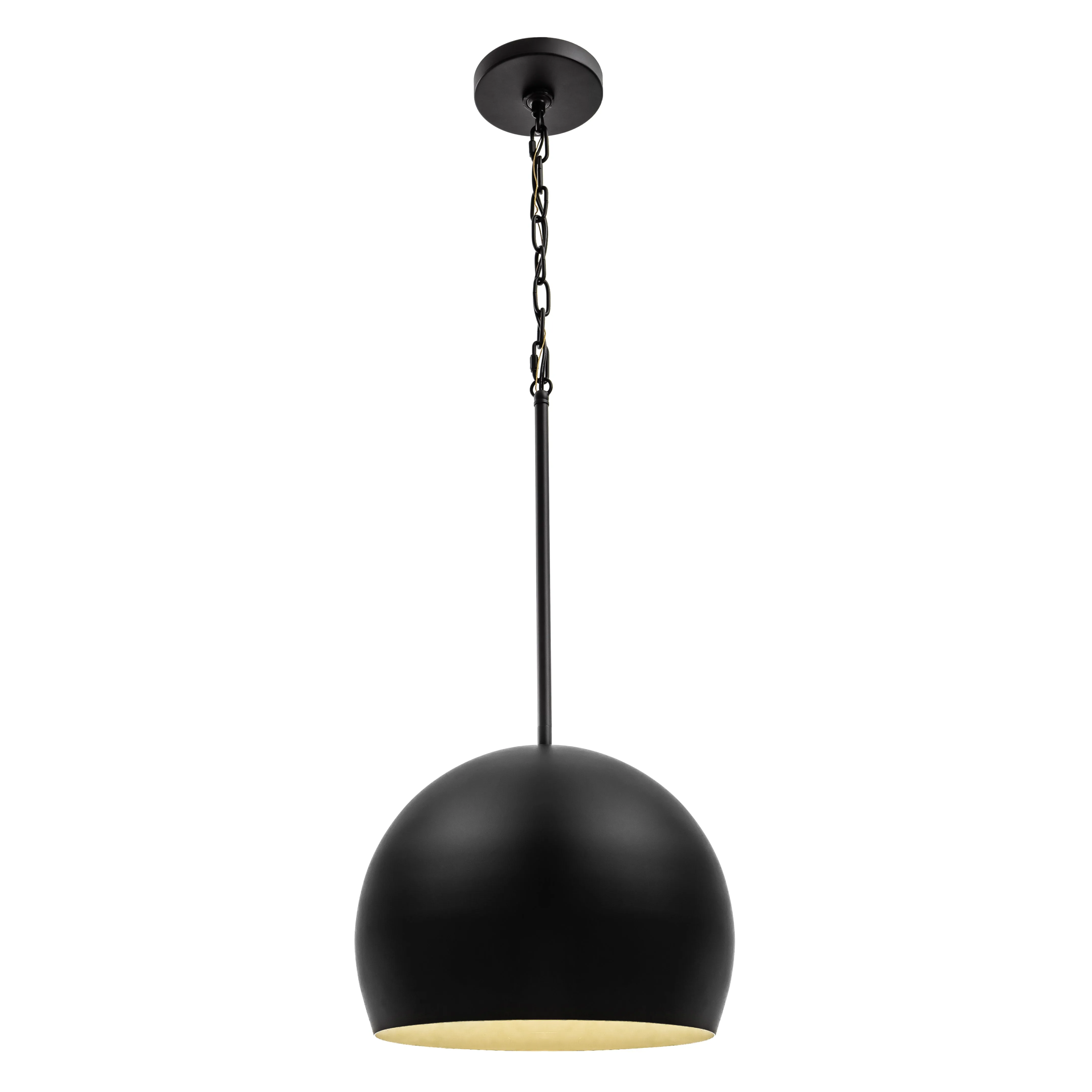 Tivoli 12" Dome Pendant Light in Matte Black