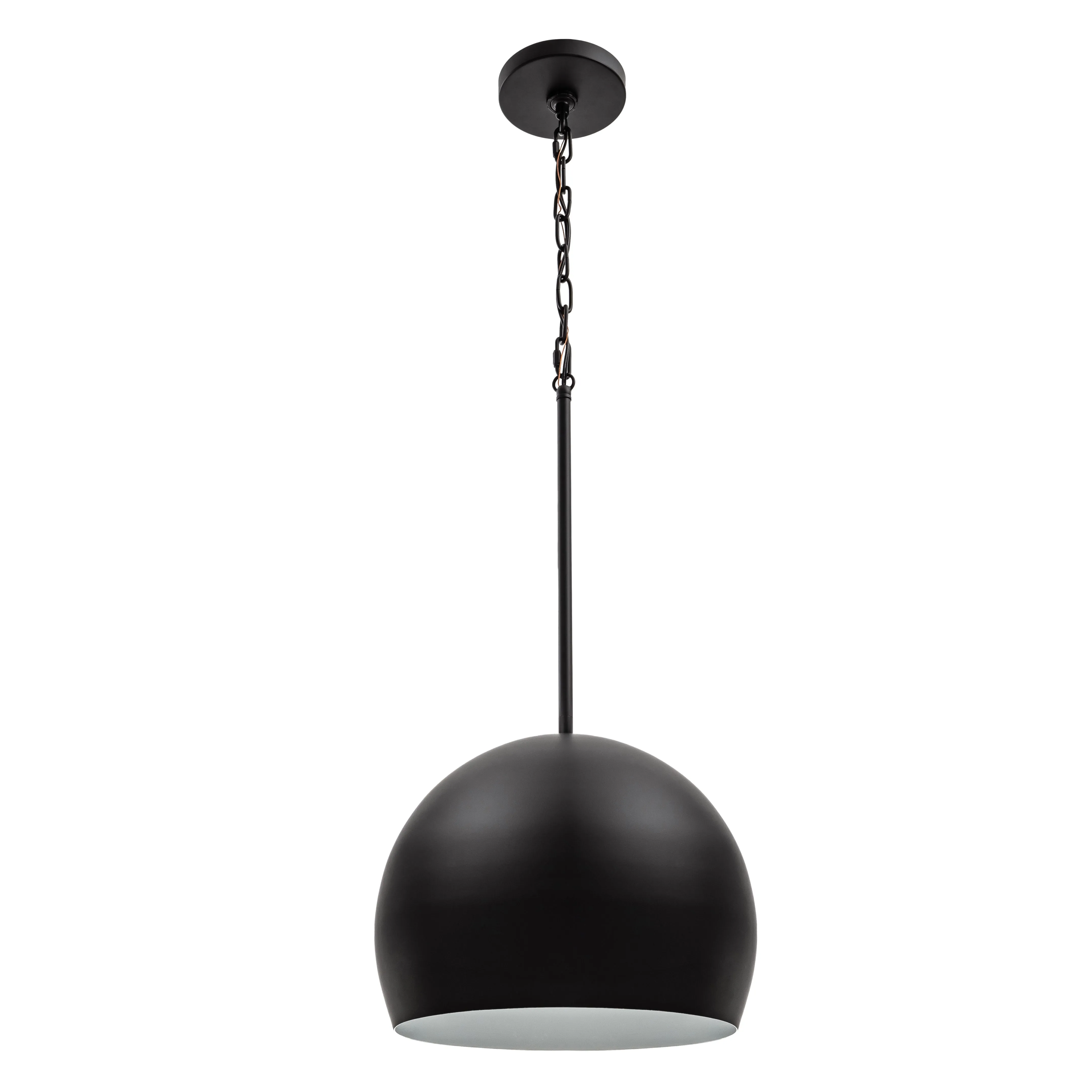 Tivoli 12" Dome Pendant Light in Matte Black