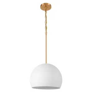 Tivoli 12" Dome Pendant Light in Matte White