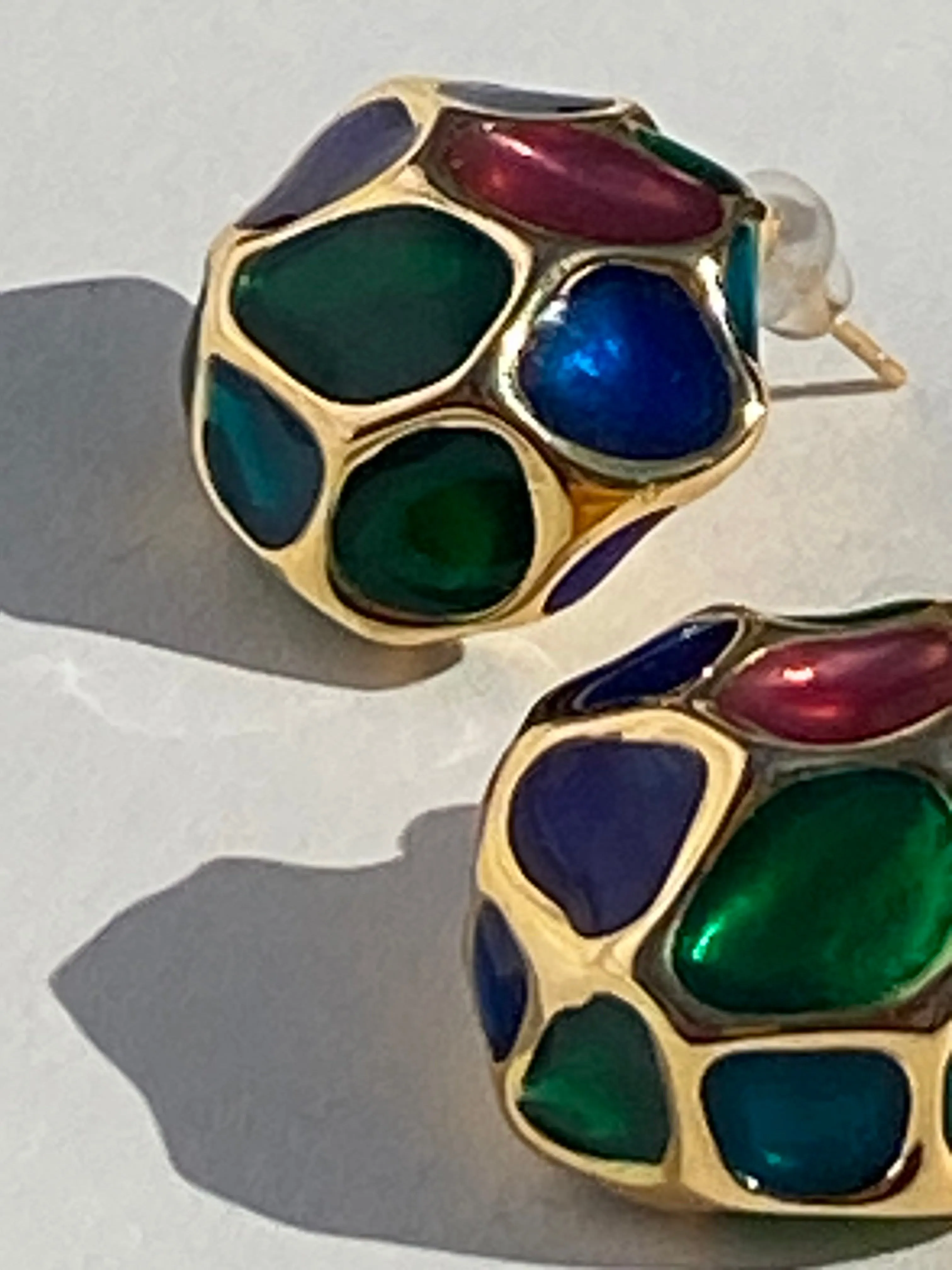 Trendy colorful earrings