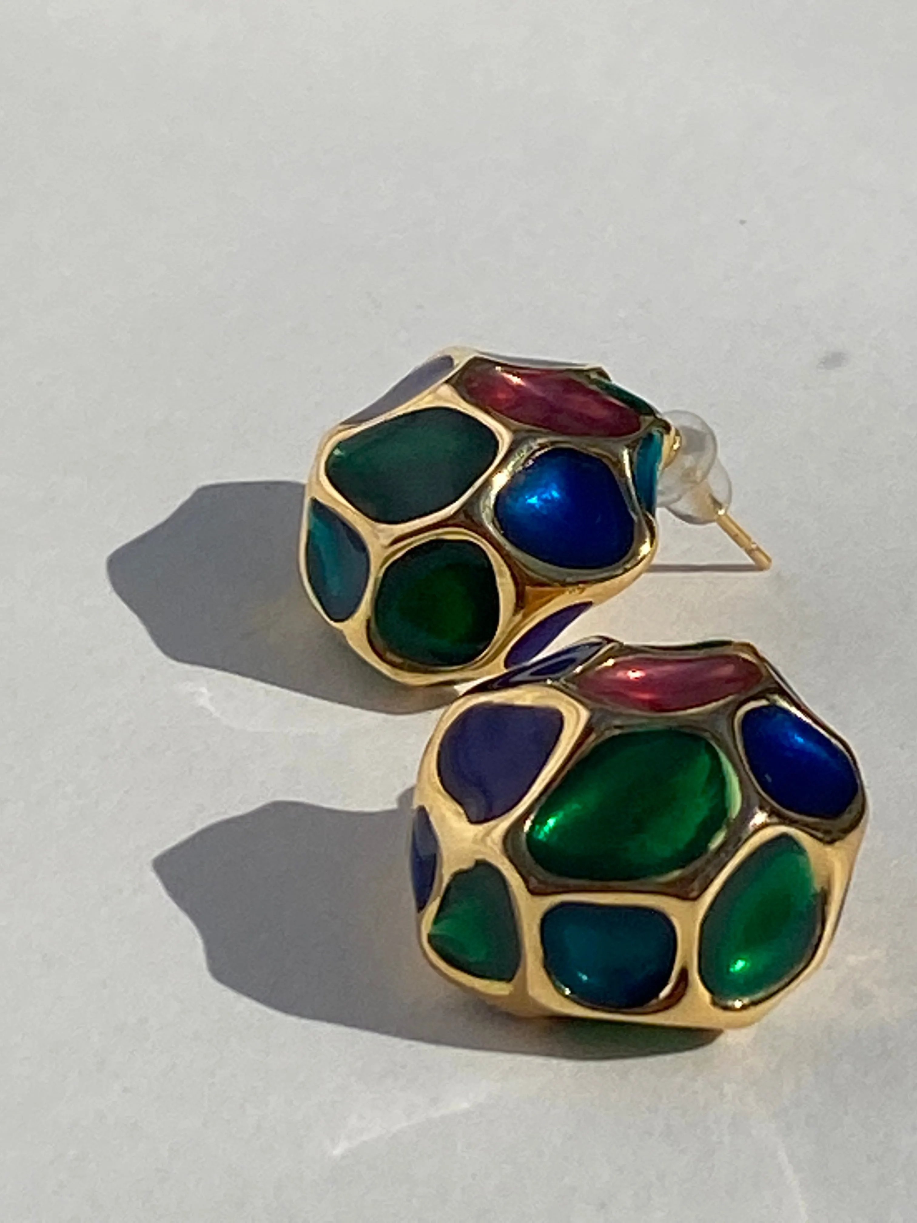 Trendy colorful earrings