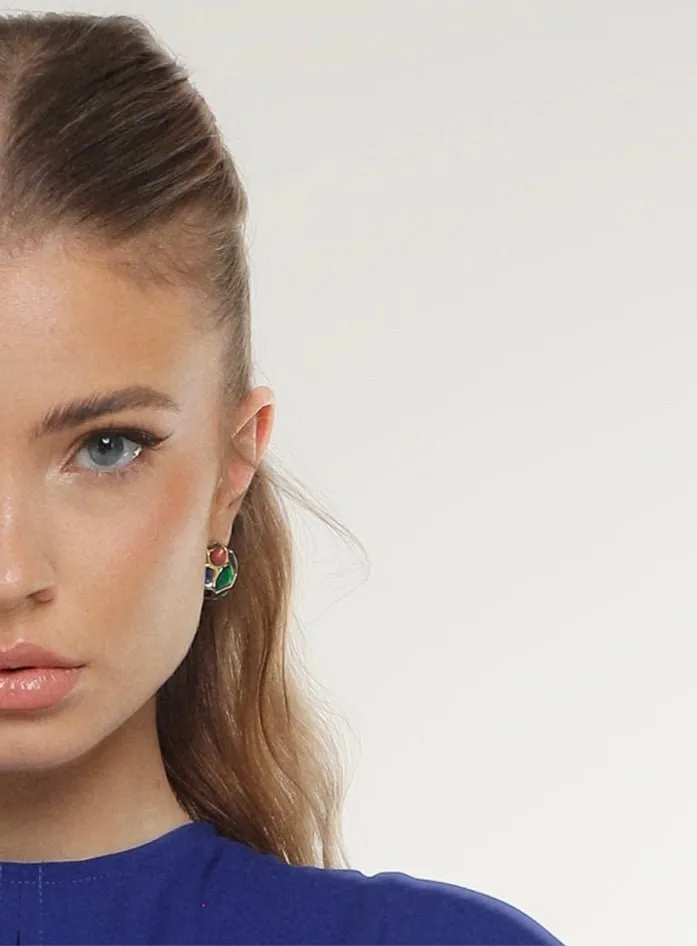 Trendy colorful earrings