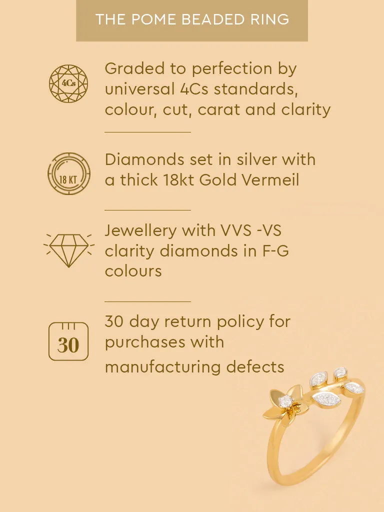 Westside X Pome Gold Floral Solitaire Ring