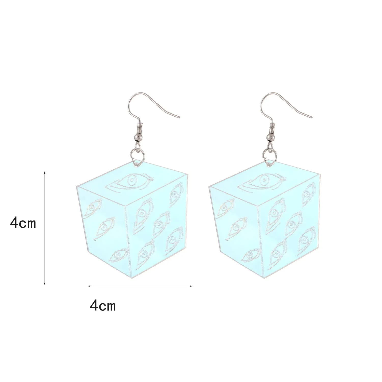 Wholesale Rainbow Colorful Eyes Acrylic Earrings