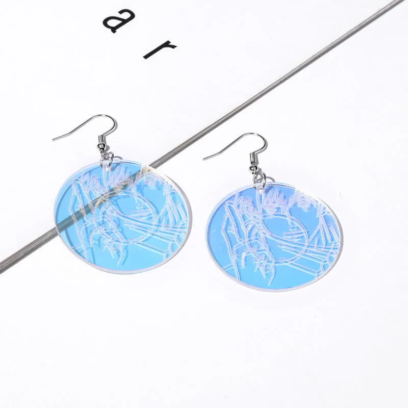 Wholesale Rainbow Colorful Eyes Acrylic Earrings