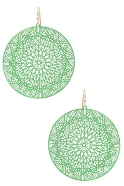 Women Round Acrylic Colorful Earrings
