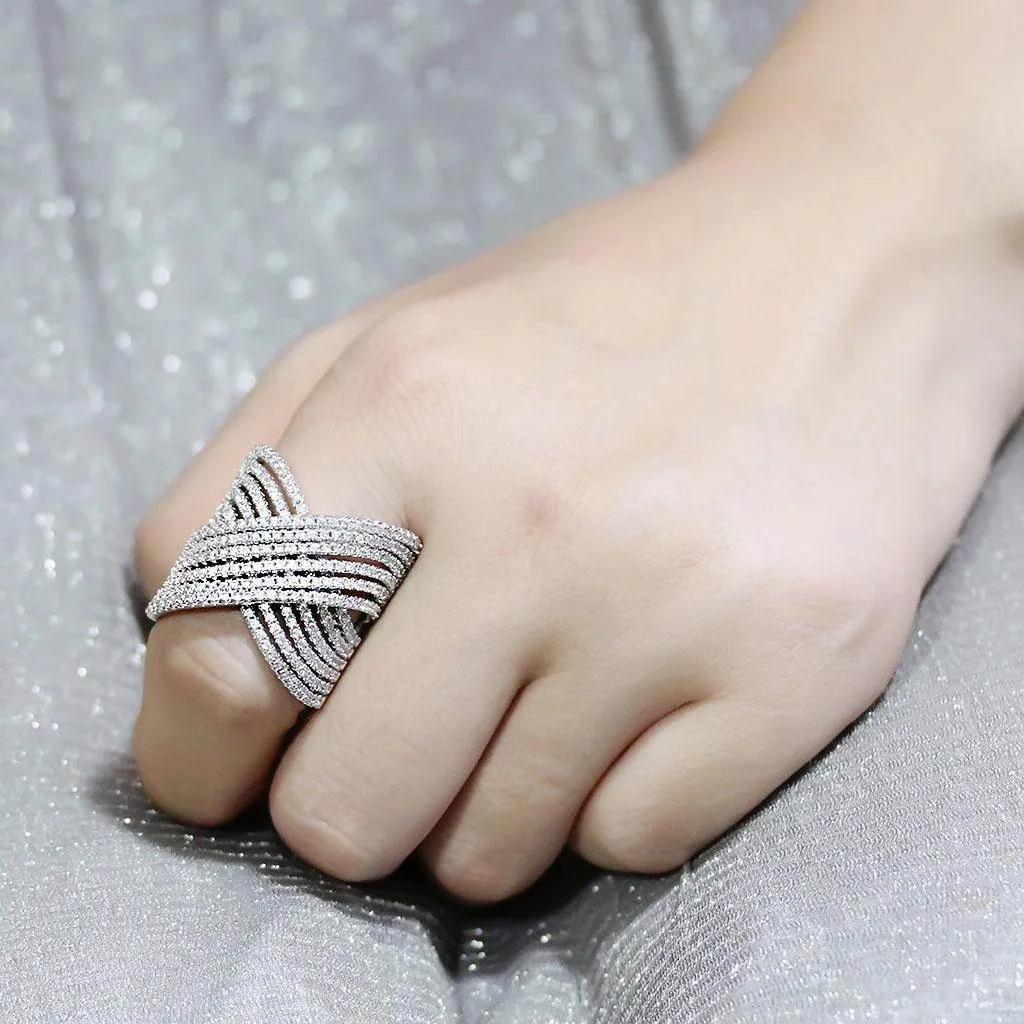 Women's Criss Cross Elegant Ring