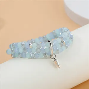 Women's Natural Stone Multi-layer Crystal Bracelet