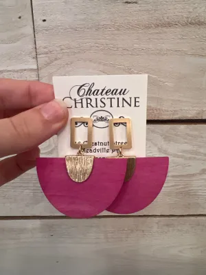 Wood Fan Earrings