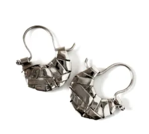 woven flat loop earrings